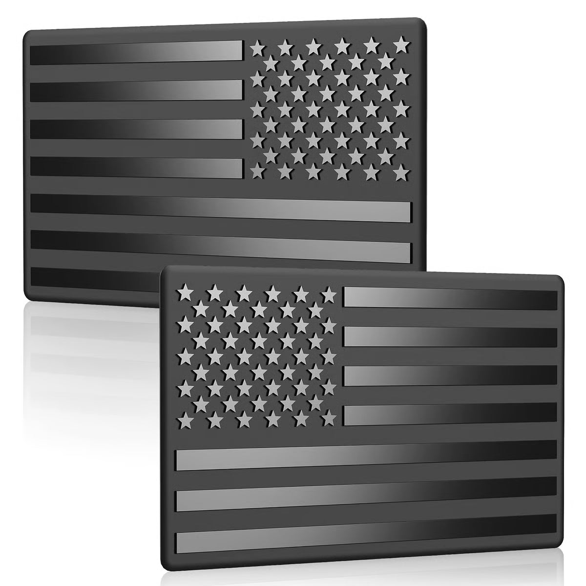 Villacotton® 3D American Flag Emblem Decal - Aluminum Alloy Material (Not Plastic)