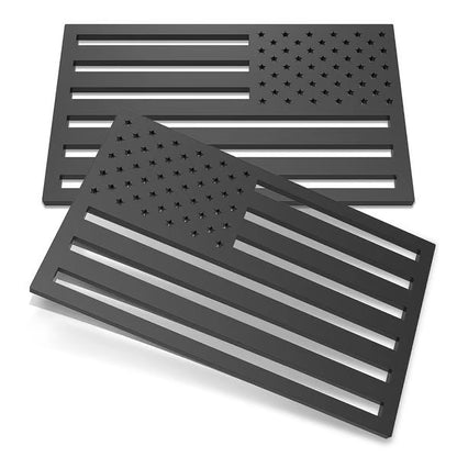 Villacotton® 3D American Flag Emblem Decal - Aluminum Alloy Material (Not Plastic)